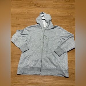 Old Navy Light Gray Full-Zip Hoodie